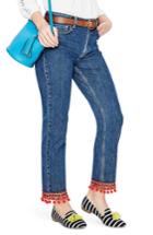 Women's Boden Cambridge Embellished Ankle Skimmer Jeans - Blue