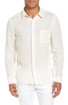 Men's Velvet By Graham & Spencer Shayne Slub Woven Sport Shirt - White