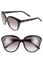 Women's Chloe 55mm Cat Eye Sunglasses - Black