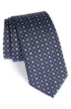 Men's Salvatore Ferragamo Drezzo Geometric Gancini Silk Tie, Size - Blue