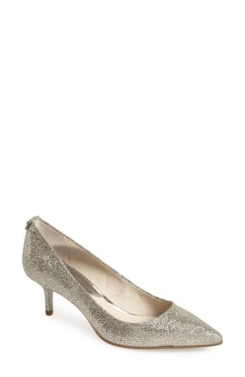 Women's Michael Michael Kors Kitten Heel Pump M - Metallic