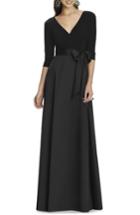 Women's Alfred Sung Jersey Bodice A-line Gown - Black