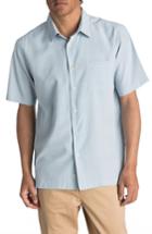 Men's Quiksilver Waterman Collection 'cane Island' Regular Fit Short Sleeve Sport Shirt - Blue