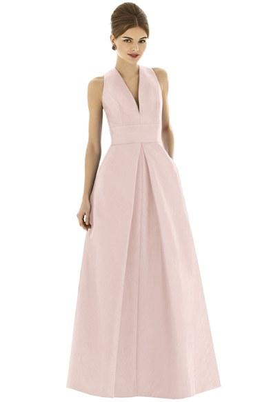 Women's Alfred Sung Dupioni A-line Gown - Pink