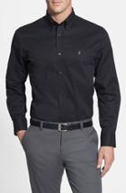 Men's Nordstrom Men's Shop Smartcare(tm) Traditional Fit Twill Boat Shirt - Black