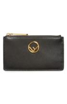 Fendi Leather Card Case - Black