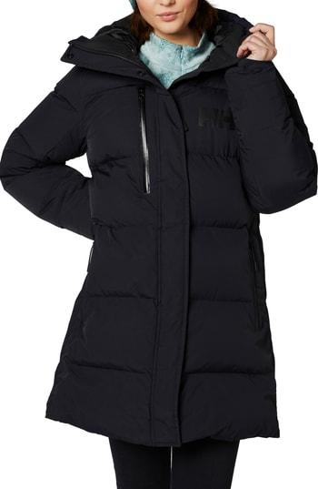 Women's Helly Hansen Adore Insulated Water Repellent Puffy Parka - Black