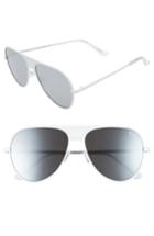 Women's #quayxkylie Iconic 60mm Aviator Sunglasses - White/ Silver