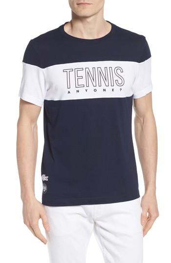 Men's Lacoste Tennis Anyone Tech Jersey T-shirt (l) - Blue