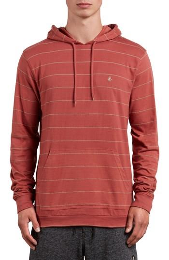 Men's Volcom Hooded Knit Pullover - Red