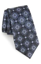 Men's Nordstrom Men's Shop Cleo Medallion Silk Tie, Size - Grey