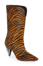 Women's Attico Betta Embellished Genuine Calf Hair Bootie Us / 36eu - Brown