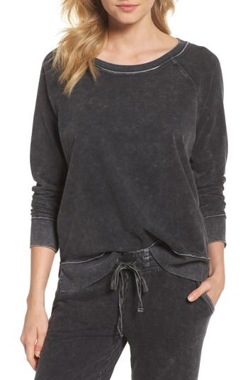 Women's Pj Salvage French Terry Sweatshirt - Black