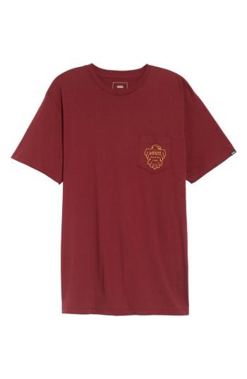 Men's Vans Thunderbird Graphic Pocket T-shirt - Burgundy