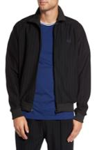 Men's Fred Perry Pinstripe Track Jacket - Black