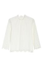 Women's Joie Frayda Sheer Sleeve Lace Top - White