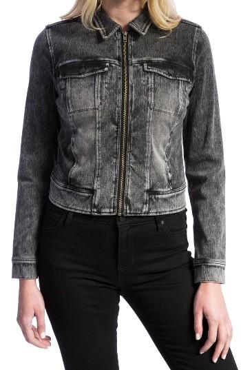 Women's Liverpool Jeans Company Front Zip Knit Denim Jacket