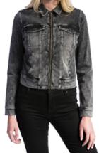 Women's Liverpool Jeans Company Front Zip Knit Denim Jacket