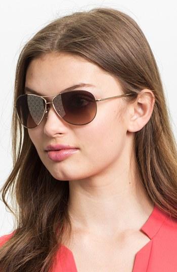 Tory Burch 60mm Metal Aviator Sunglasses