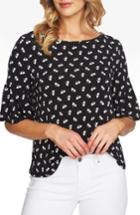 Women's Cece Bell Sleeve Print Tee - Black