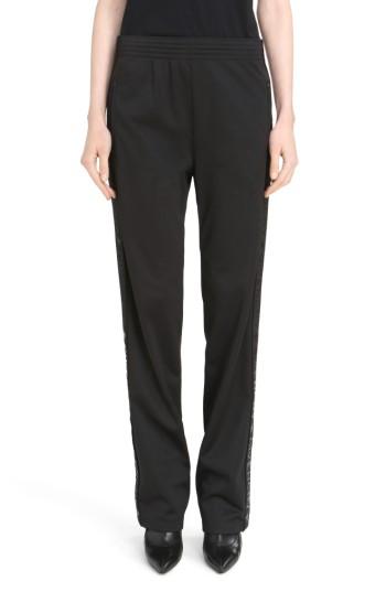 Women's Givenchy Tonal Logo Track Pants Us / 38 Fr - Black