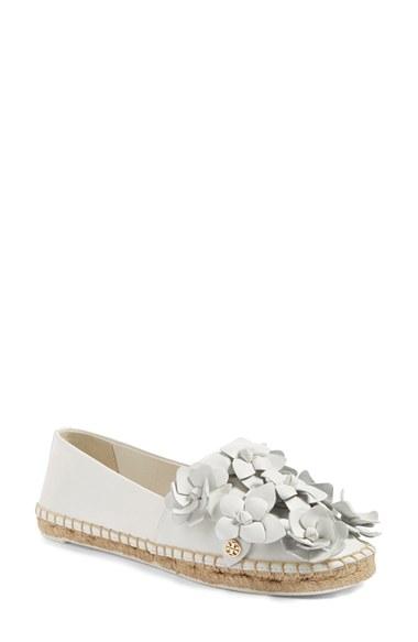 Women's Tory Burch Blossom Espadrille M - White
