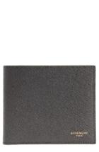 Men's Givenchy Calfskin Leather Bifold Wallet - Grey