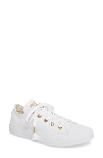 Women's Converse Chuck Taylor All Star Washed Linen Low Top Sneaker M - White