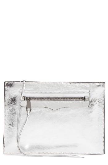 Rebecca Minkoff Regan Leather Clutch - Metallic