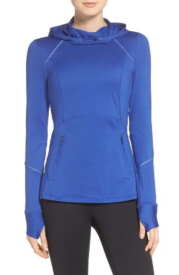 Women's Zella Run Free Hooded Pullover - Blue