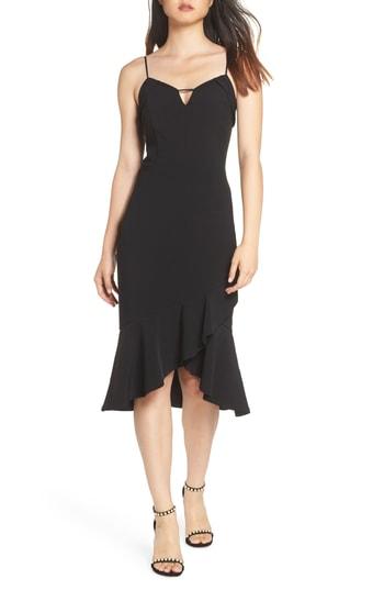 Women's Harlyn Ruffle Midi Dress - Black