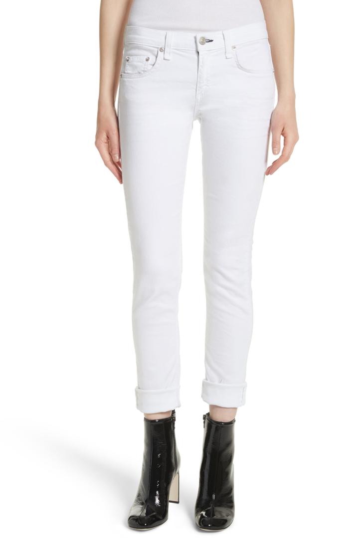 Women's Rag & Bone 'the Dre' Skinny Jeans - White
