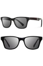 Men's Shwood 'canby' 53mm Polarized Wood Sunglasses - Black/ Ebony/ Grey