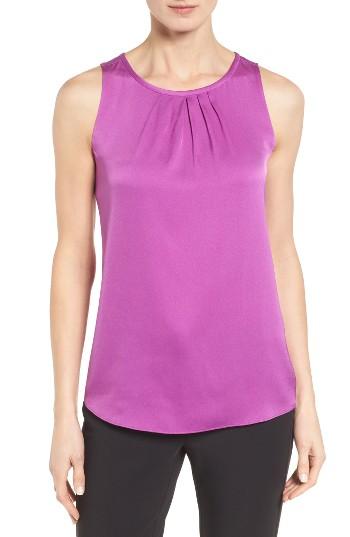 Women's Classiques Entier Sleeveless Silk Tie Back Top - Purple