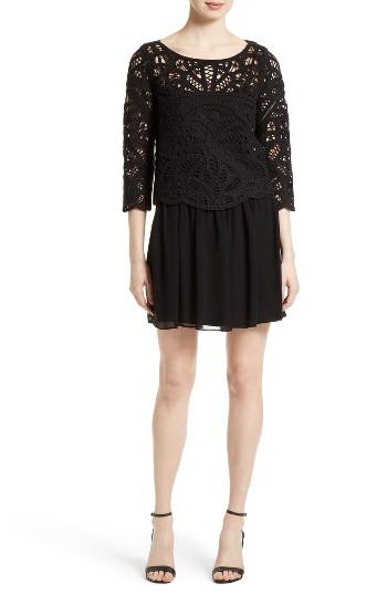 Women's Joie Jordie Crochet Overlay Chiffon Dress