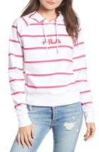 Women's Fila Tempest Stripe Hoodie - White