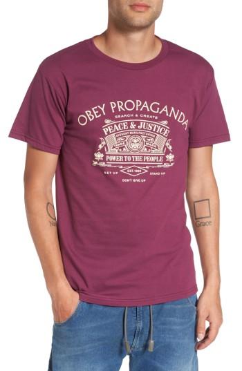 Men's Obey Search & Create Graphic T-shirt - Purple