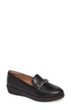 Women's Fitflop Petrina Chain Loafer .5 M - Black