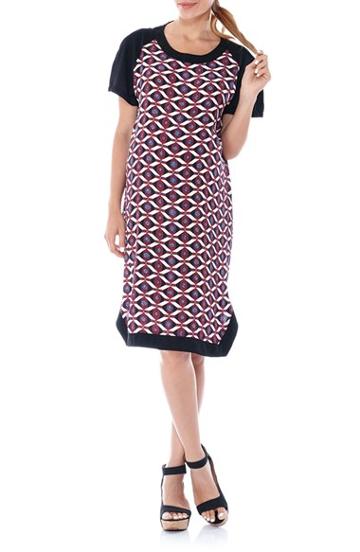 Women's Imanimo Print Panel Maternity Shift Dress