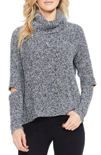Women's Two By Vince Camuto Cutout Sleeve Turtleneck Sweater - Grey