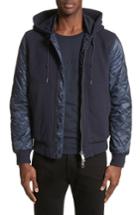 Men's Burberry Demford Reversible Quilted Hooded Jacket - Blue