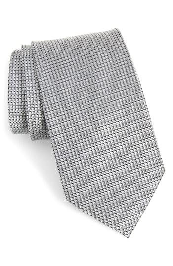 Men's Nordstrom Men's Shop Solid Silk X-long Tie, Size X-long - Metallic