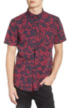 Men's The Rail Printed Cotton Poplin Shirt, Size - Red