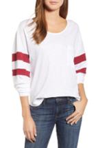 Women's Caslon Varsity Stripe Tee - White