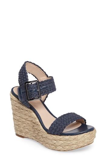 Women's Stuart Weitzman Alexis Platform Wedge .5 M - Blue