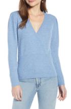 Women's Something Navy Surplice Sweater, Size - Blue