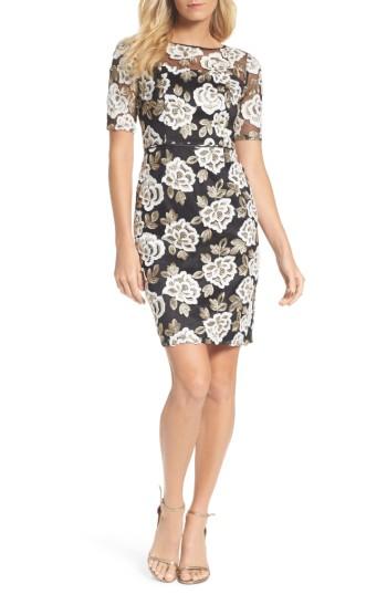 Women's Adrianna Papell Madelin Embroidered Sheath Dress