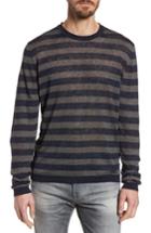 Men's Woolrich John Rich & Bros. Stripe Linen Sweater - Blue