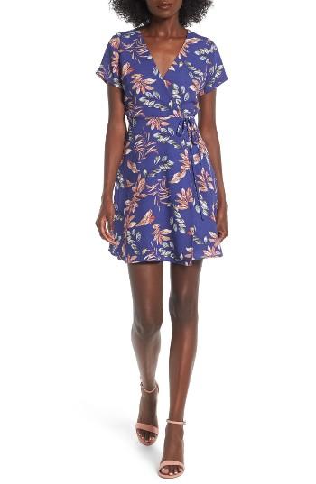 Women's Lush Olivia Wrap Dress - Purple