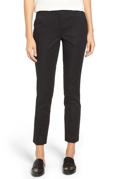 Women's Vince Camuto Stretch Cotton Ankle Pants - Black